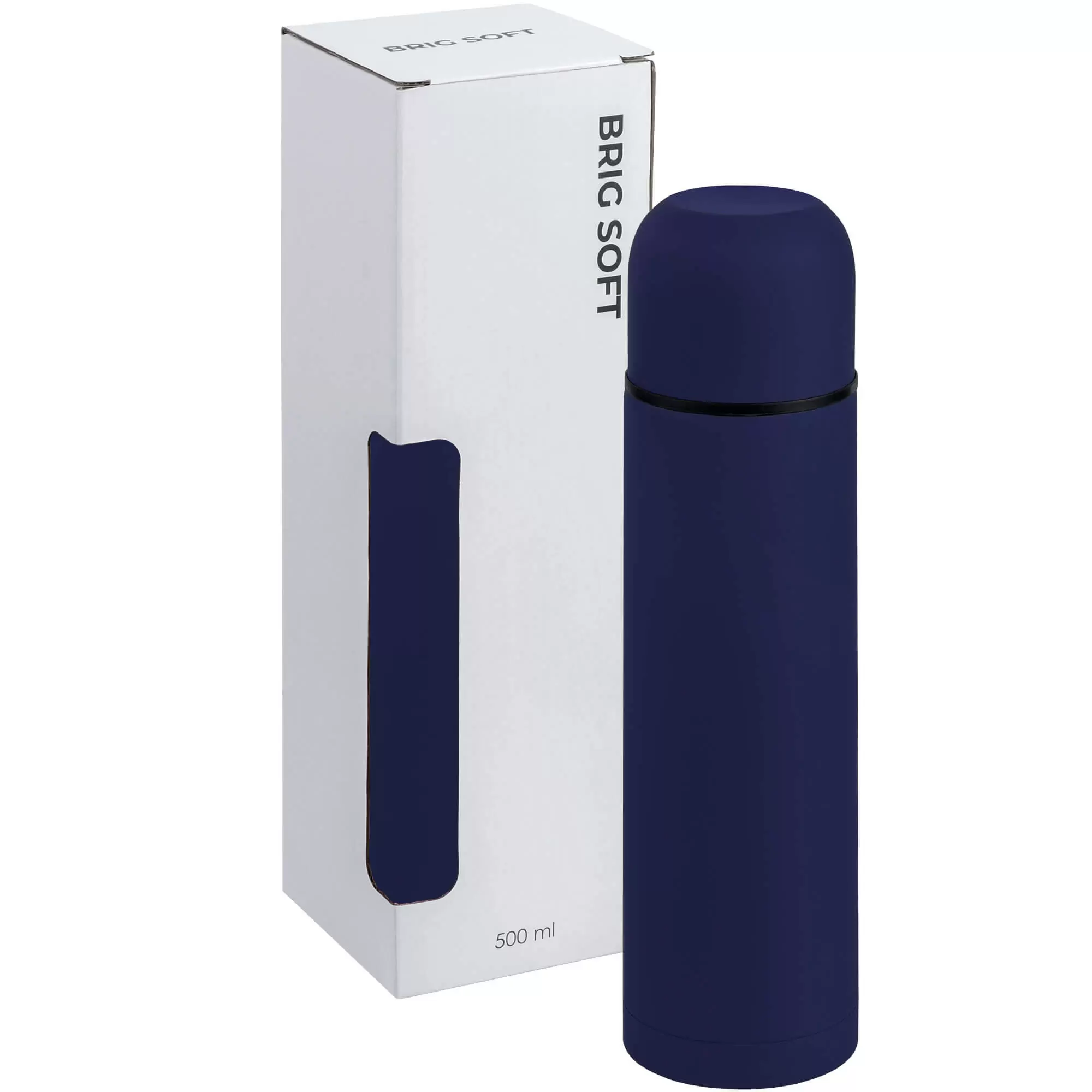 Термокружка Термос BRIG SOFT без чехла 500мл. Темно-синий  6225-14