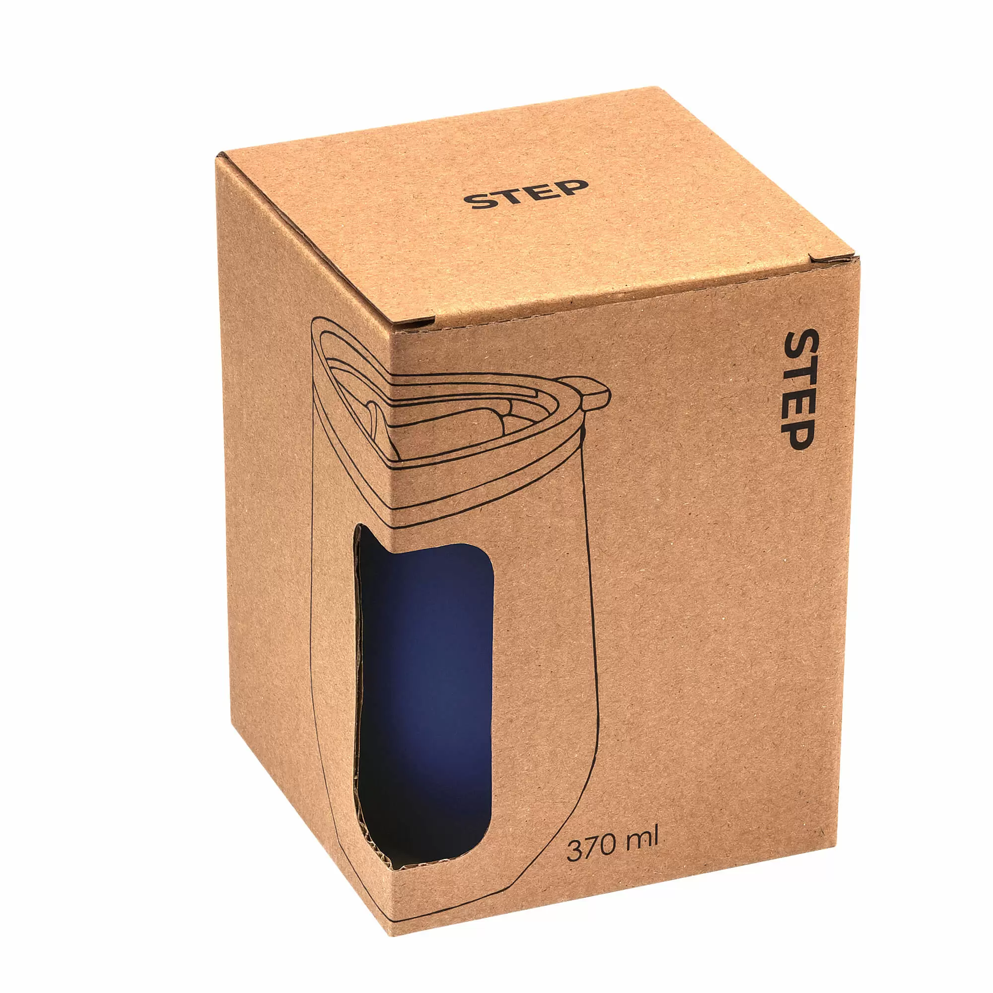 Термокружка (кофер) STEP 370мл Темно-синяя  6302-14