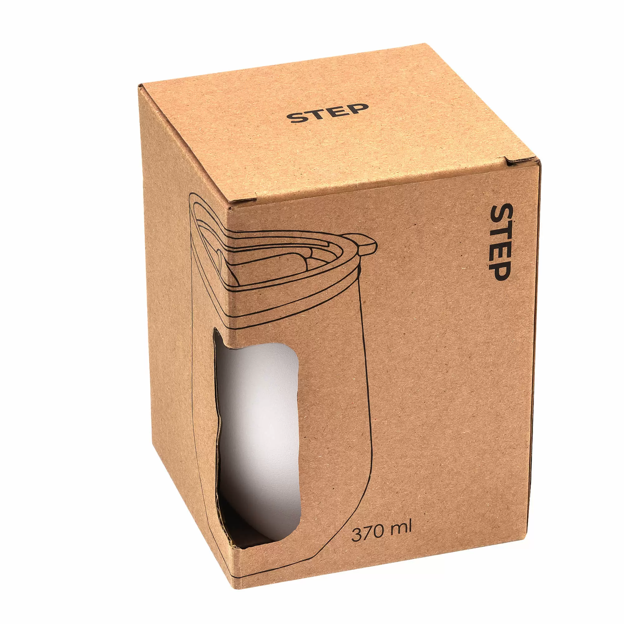 Термокружка (кофер) STEP 370мл Белая  6302-07