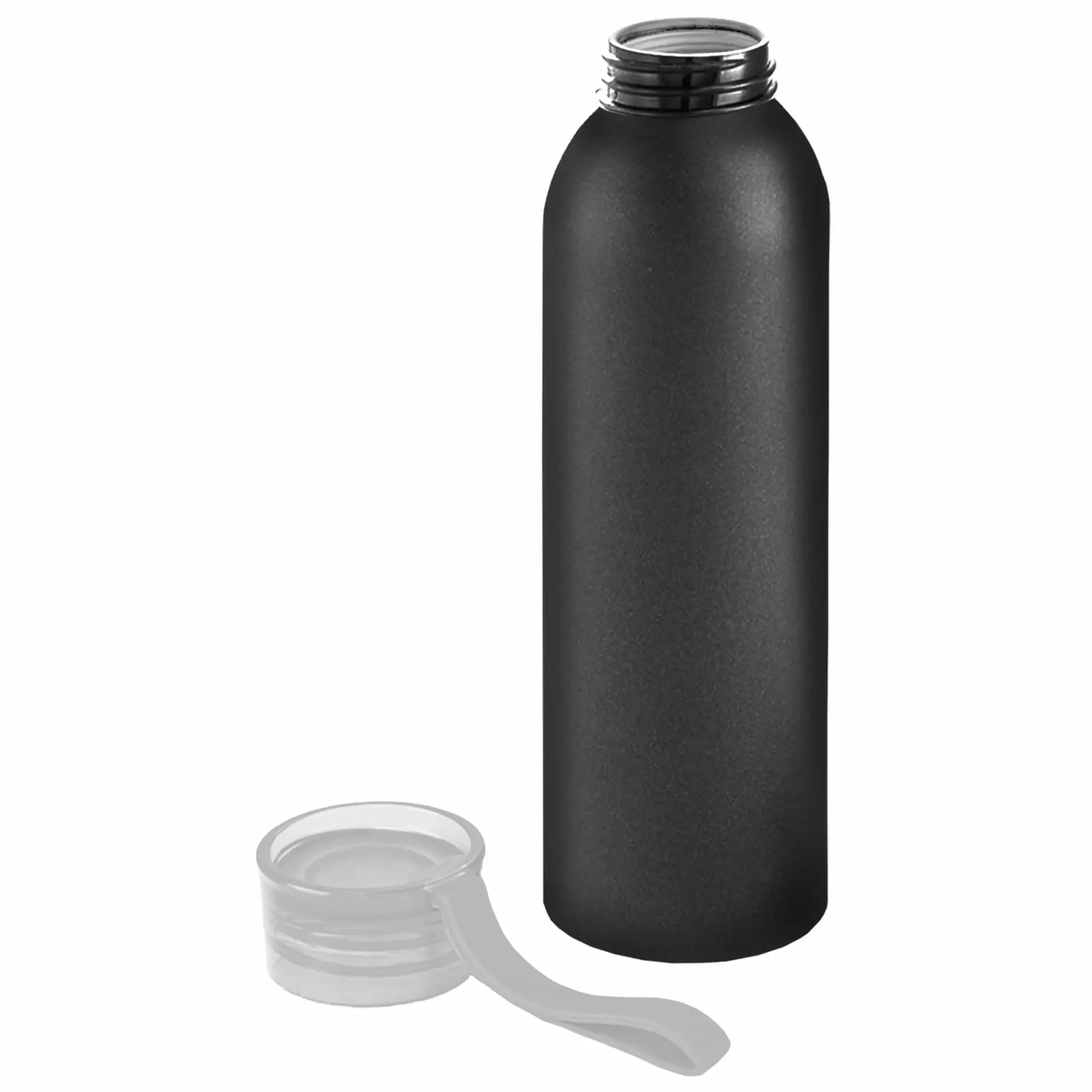 Термокружка Бутылка для воды VIKING BLACK 650мл. Черная с белой крышкой 6142-07