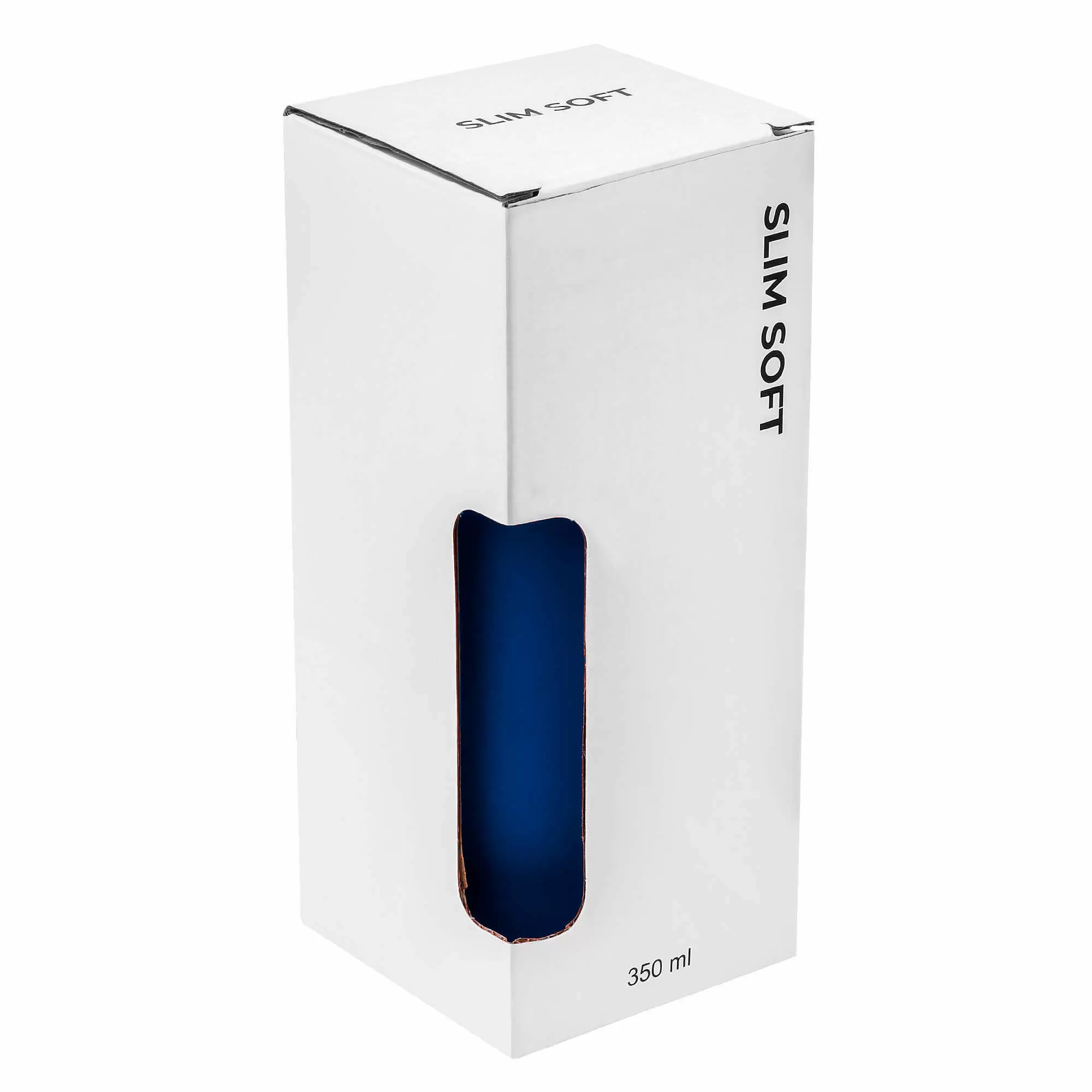 Термокружка SLIM SOFT 350мл. Синяя с черной крышкой  6031-01