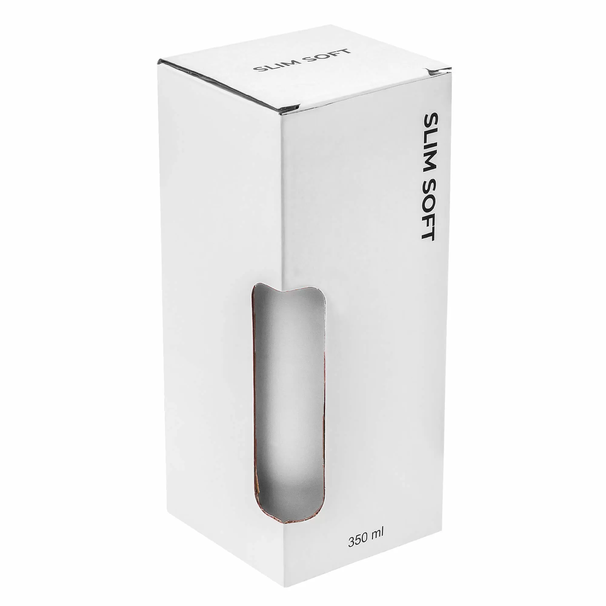 Термокружка SLIM WHITE 350мл. Белая с оранжевой крышкой 6032-05