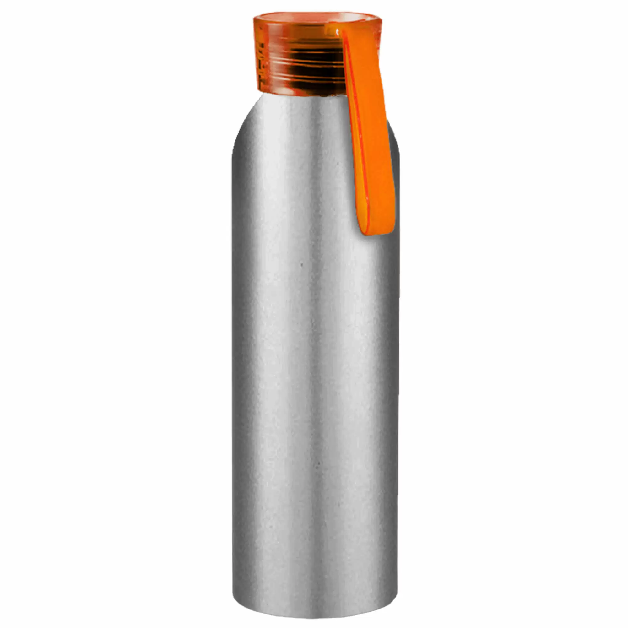 Термокружка Бутылка для воды VIKING SILVER 650мл. Серебристая с оранжевой крышко 6141-05