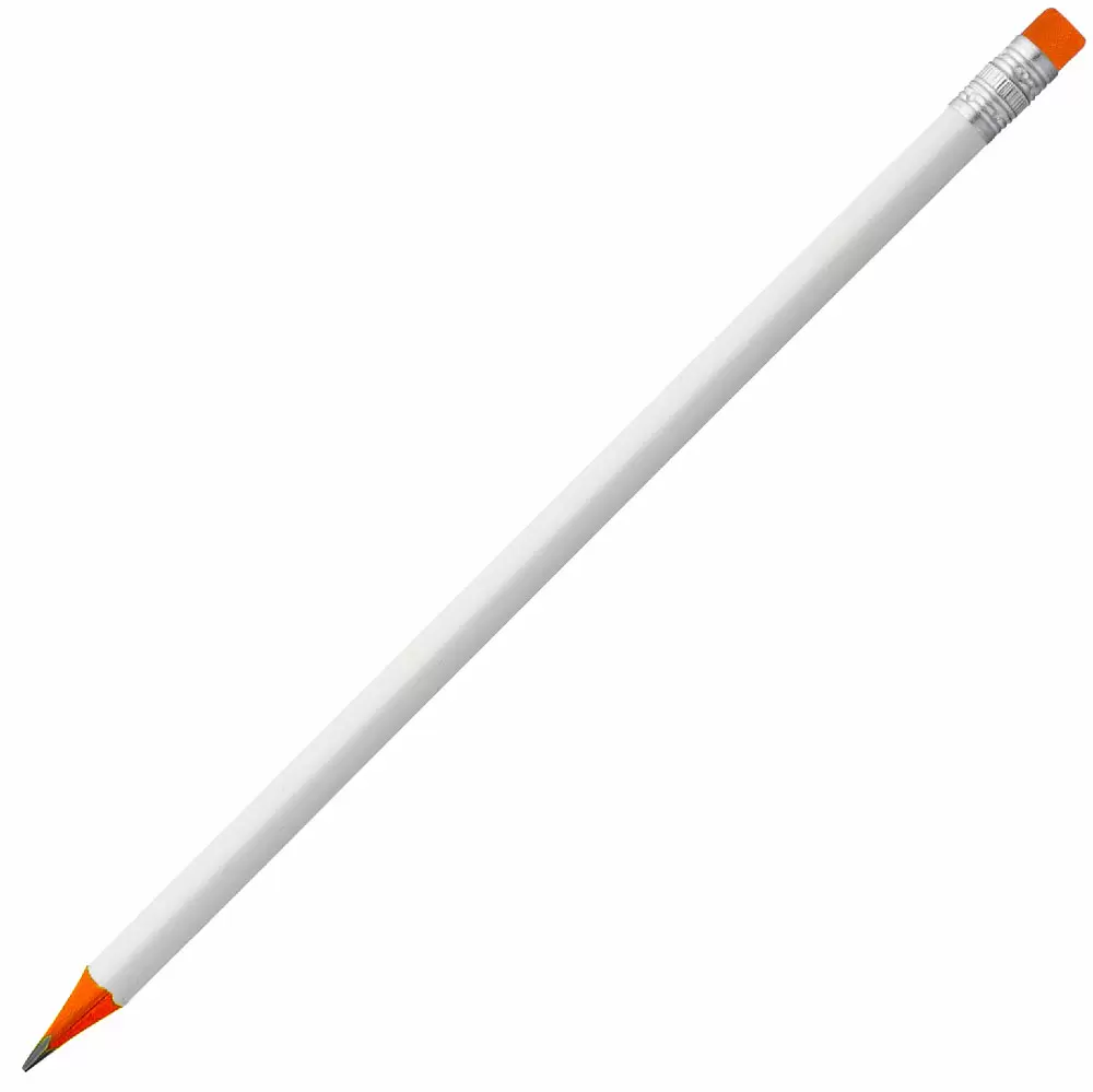 Карандаш треугольный COLORWOOD WHITE Белый с оранжевым 3043-05