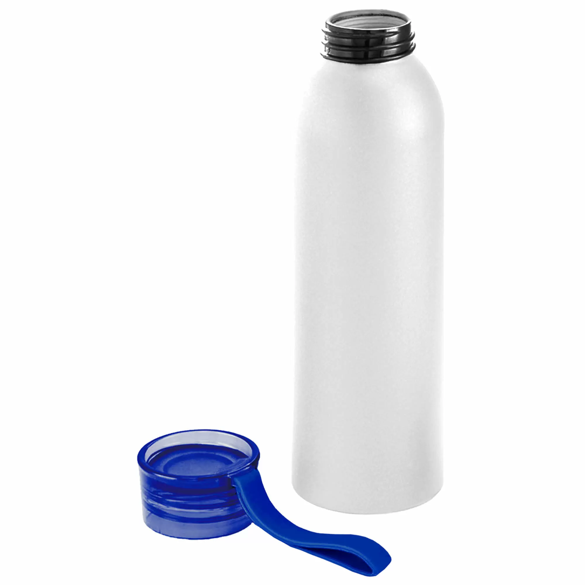 Термокружка Бутылка для воды VIKING WHITE 650мл. Белая с синей крышкой 6143-01