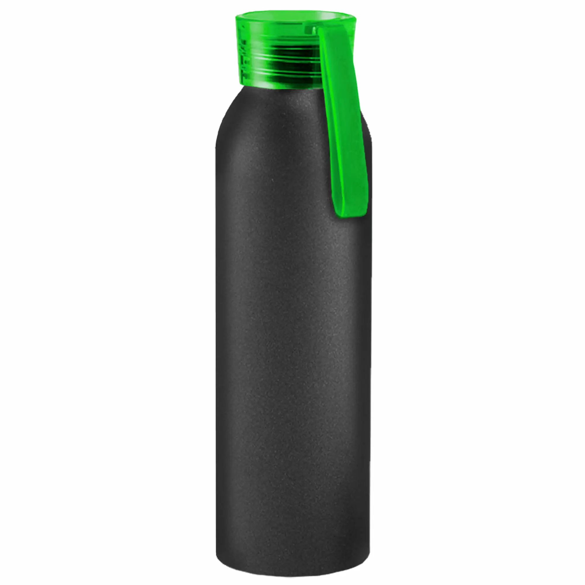 Термокружка Бутылка для воды VIKING BLACK 650мл. Черная с салатовой крышкой 6142-15