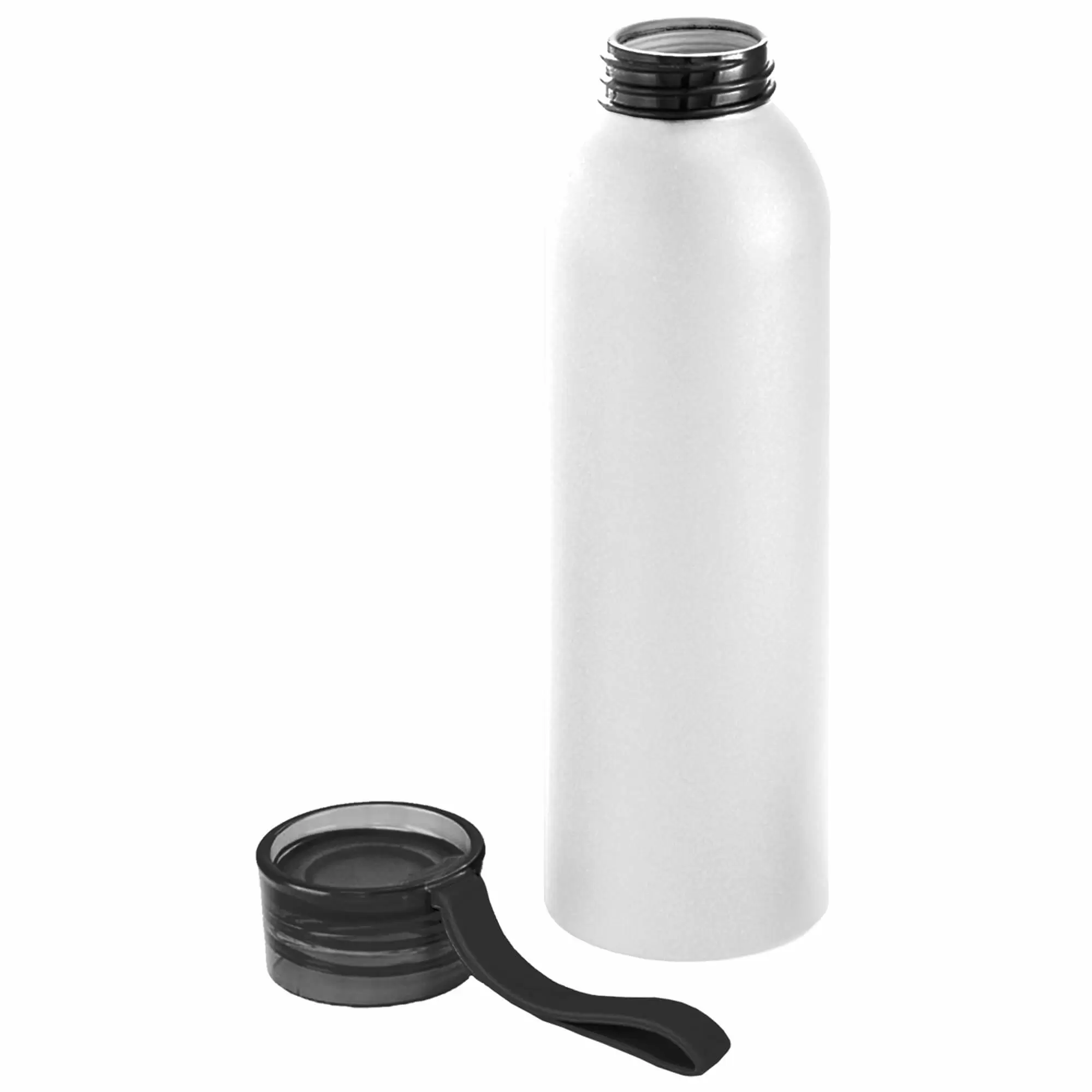 Термокружка Бутылка для воды VIKING WHITE 650мл. Белая с черной крышкой 6143-08